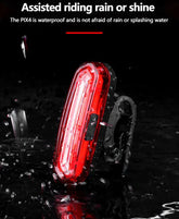 MTB Road Bike Rear Light USB Rechargeable LED Bike Tail Light Easy to Install Bicycle Warning Taillights for Night Riding Safety